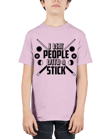 I beat people with a stick 1166# - billards - Youth Tee Unisex