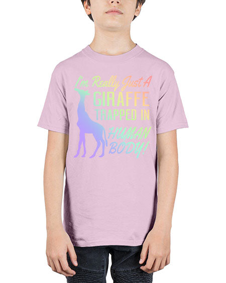 Im really just a giraffee trapped in human body - giraffee - Youth Tee Unisex