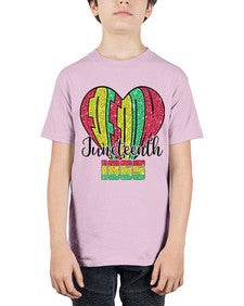 Juneteenth Since 1865 Heart 20# - black juneteenth - Youth Tee Unisex