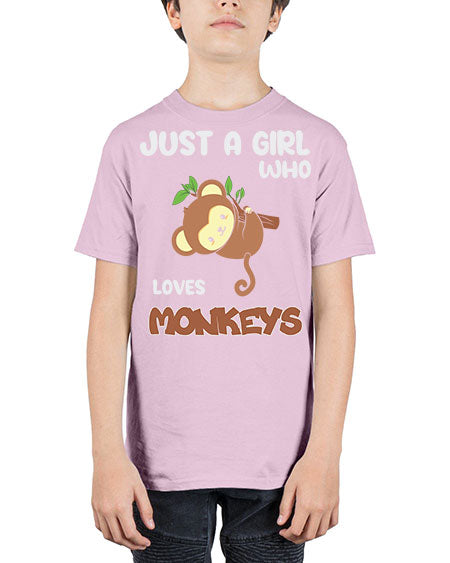 Just a Girl Who Loves 8# - monkey - Youth Tee Unisex