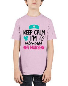Keep Calm Im Almost A Nurse Style Style 1026# - nurse - Youth Tee Unisex