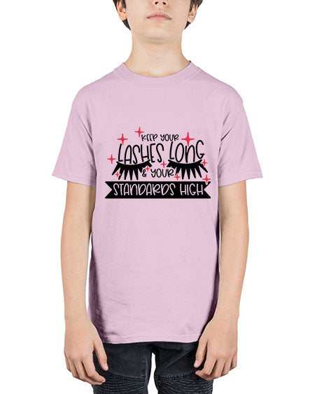 Keep Your Lashes Long Your Standards High Style 72# - beauty - fashion - Youth Tee Unisex