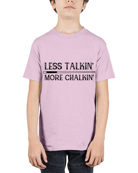 Less talkin More chalkin 950# - billards - Youth Tee Unisex