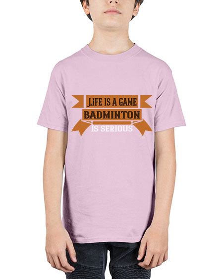 Life is a game badminton is serious 1984# - badminton - Youth Tee Unisex