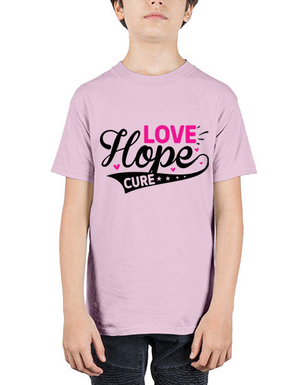Love Hope Cure 14# - breast cancer - Youth Tee Unisex