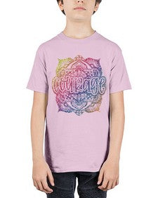 Mandala Courage Rainbow Glitter 758# - mandala - Youth Tee Unisex