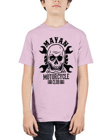 Mayan 927# - skull and bones - Youth Tee Unisex