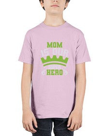 Mom is our super hero 169# - cartoon super hero - Youth Tee Unisex