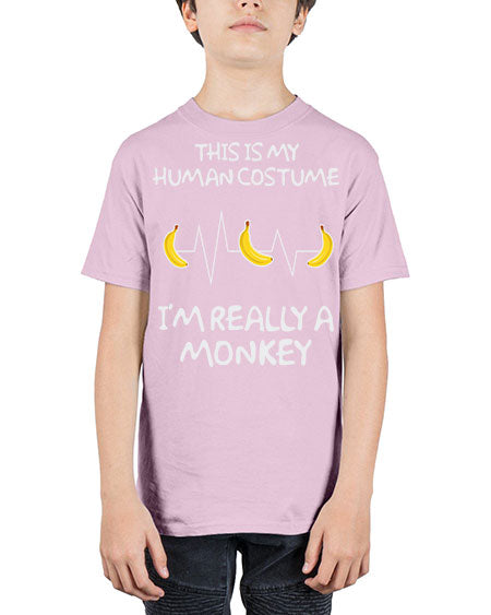 Monkey Human Costume Banana 15# - monkey - Youth Tee Unisex