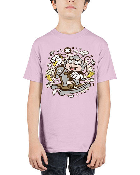 Monkey Rocking Horse - monkey - Youth Tee Unisex