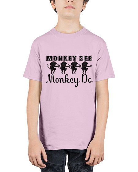 Monkey see monkey do  - monkey - Youth Tee Unisex