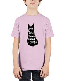 My Cat Thinks Im Cool Style 101# - cats - Youth Tee Unisex