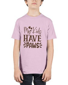 My Kids Have Paws Style 21# - cats - Youth Tee Unisex