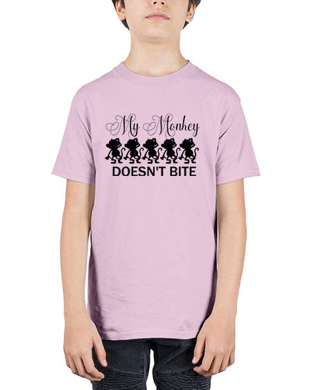 My monkey doesnt bite  - monkey - Youth Tee Unisex