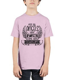 Not All Angels Have Wings Some Have Stethoscopes Style Style 1135# - nurse - Youth Tee Unisex