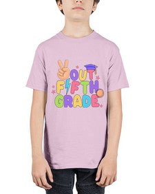Peace Out fifth Grade Peace 621# - fifth grade - Youth Tee Unisex