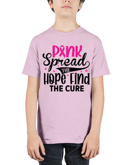 Pink Spread the Hope Find the Cure 10# - breast cancer - Youth Tee Unisex