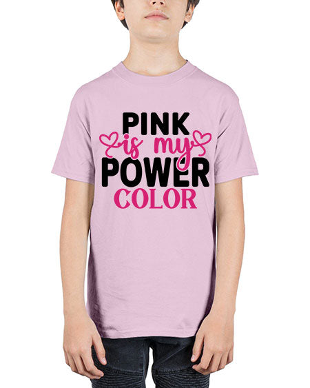 Pink is My Power Color 11# - breast cancer - Youth Tee Unisex