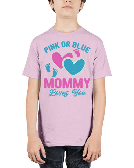 Pink or blue mommy loves you Style 186# - baby - Youth Tee Unisex