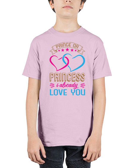 Prince or Princess I already love you Style 194# - baby shower - Youth Tee Unisex