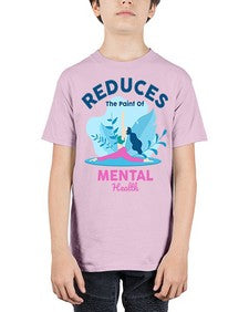 Reduces the Paint of Mental Health 495# - yoga - Youth Tee Unisex