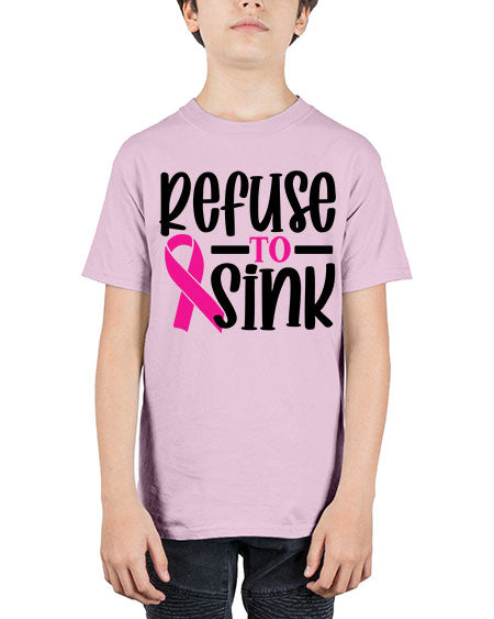 Refuse to Sink 9# - breast cancer - Youth Tee Unisex