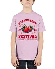Retro Strawberry Festival 1504# - strawberry - Youth Tee Unisex
