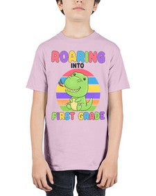 Roaring to first Grade Trex 768# - first grade - Youth Tee Unisex