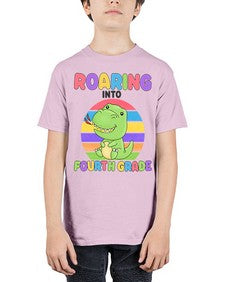 Roaring to fourth Grade Trex 769# - fourth grade - Youth Tee Unisex