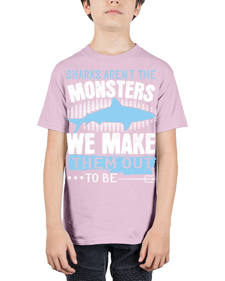 Sharks arent the monsters we make them out to be Style 26# - shark-fish - Youth Tee Unisex