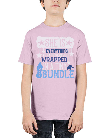 She is everything that is perfect wrapped in a tiny bundle Style 445# - baby - Youth Tee Unisex