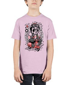 Skull Scooterist 1063# - skull and bones - Youth Tee Unisex