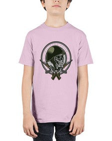 Skull Soldier 1066# - skull and bones - Youth Tee Unisex