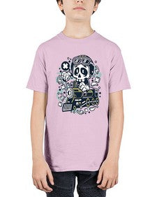 Skull Train 1067# - skull and bones - Youth Tee Unisex