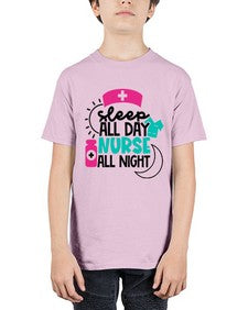 Sleep All Day Nurse All Night Style Style 1397# - nurse - Youth Tee Unisex