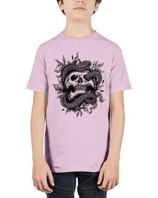 Snake Skull 1095# - skull and bones - Youth Tee Unisex