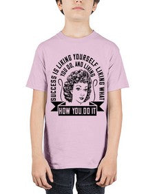 Success is liking yourself liking what you do and liking how you do it Style 16# - black afro - Youth Tee Unisex