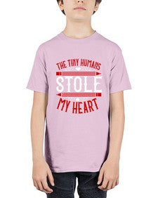 The Tiny Humans STOLE MY HEART Style 1531# - teacher - Youth Tee Unisex