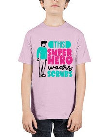 This Superhero Wears Scrubs Style Style 1564# - nurse - Youth Tee Unisex