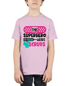 This Superhero Wears Scrubs Style Style 1565# - nurse - Youth Tee Unisex