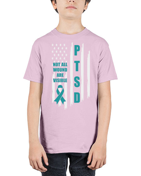 Veteran Not All Wounds Are 5# - PTSD - Youth Tee Unisex