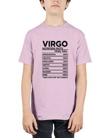 Virgo Nutrition Facts 530# - virgo - Youth Tee Unisex