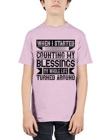 When I started counting my blessings my whole life turned around Style 9# - volunteer - Youth Tee Unisex