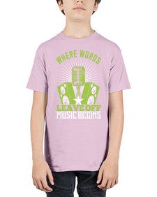 Where words leave off music begins 45# - dance2 - Youth Tee Unisex