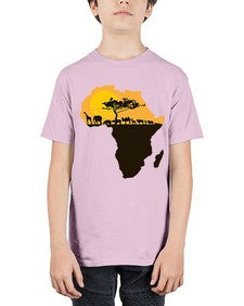 africa with animals - black words and phrases - Youth Tee Unisex