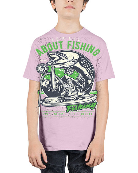 all about fishing cs 67# - shark-fish - Youth Tee Unisex