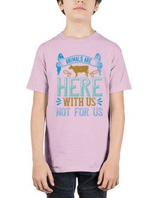 animals are here with us not for us 23# - vegan - Youth Tee Unisex