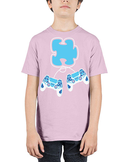 autism awareness gamer puzzle piece 11# - autism - Youth Tee Unisex