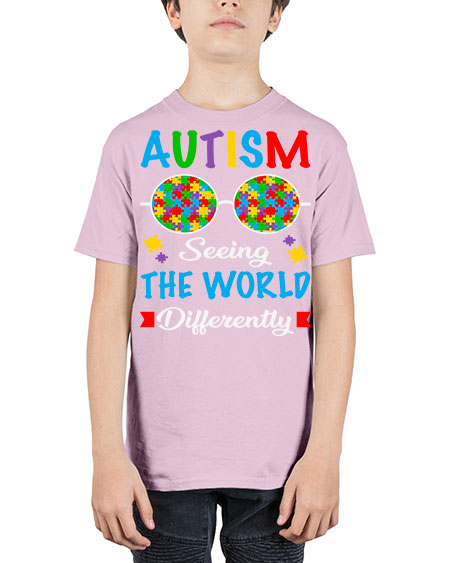 autism seeing the world differently 51# - autism - Youth Tee Unisex