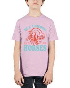 be a unicorn in a field of horses 36# - unicorn - Youth Tee Unisex